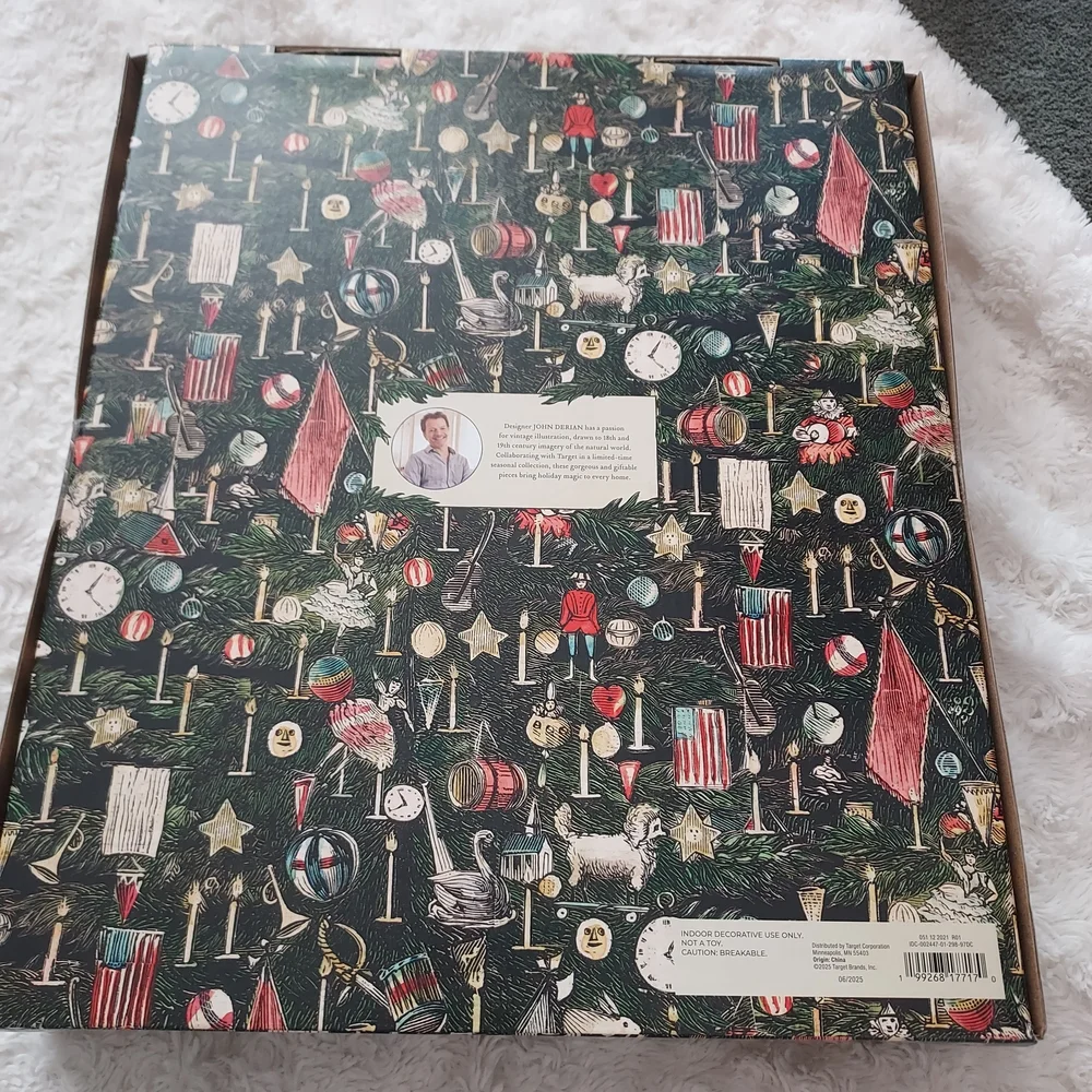 John Derian for Target 19th Century Festive Frosted Holiday Candy Garland Set/2